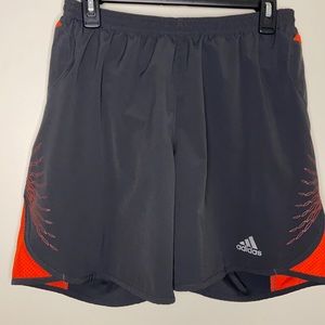 Adidas Supernova Dark Gray and Orange Running Shorts Size Medium